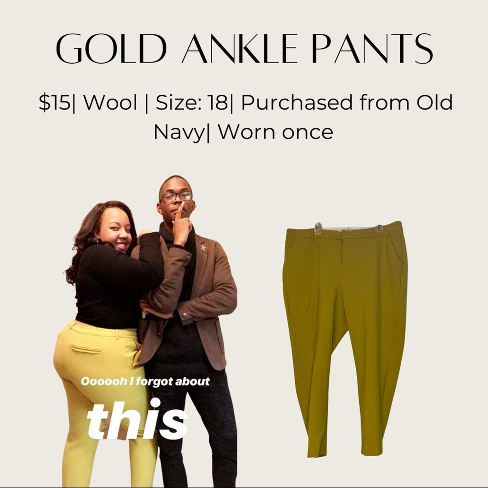 Gold Ankle Pants